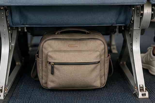 Personal item backpack fitting under an airplane seat