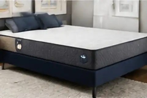 Editorial bedroom scene with a mattress for a Labor Day shopping guide