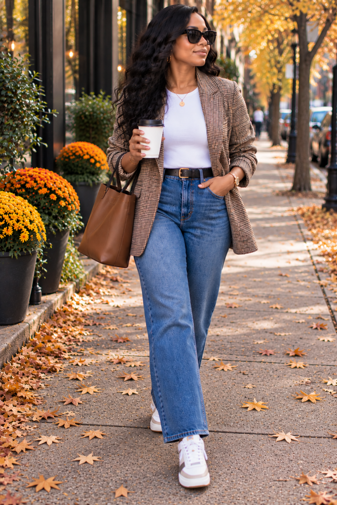 Favorite jeans with a best top and jacket for fall