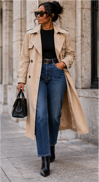 Vintage inspired outfit grounded with modern loafers and fall accessories